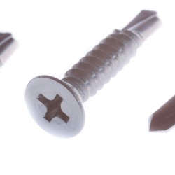 Wkręt A2 do obróbek blacharskich z łbem stożkowym samowiercący