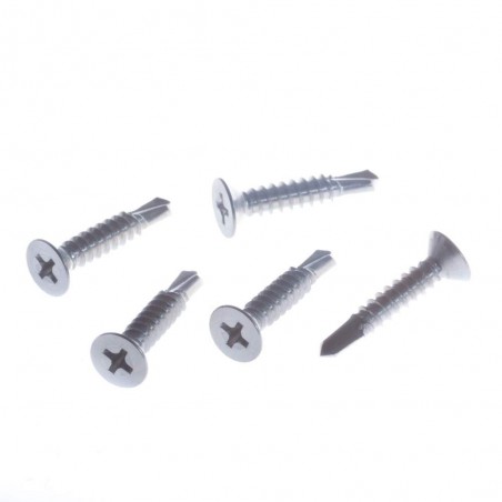 Wkręt A2 do obróbek blacharskich z łbem stożkowym samowiercący