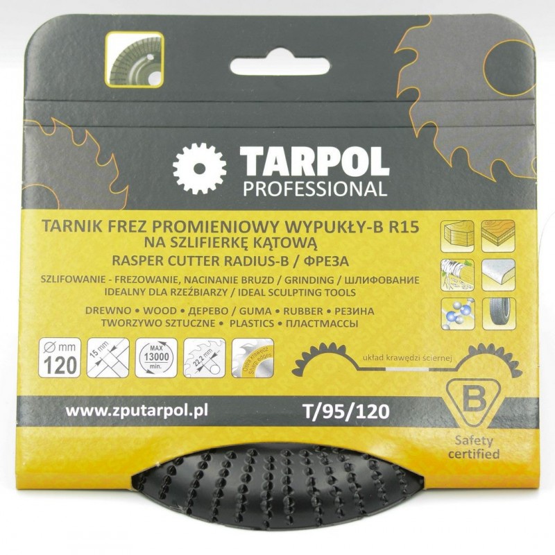 Tarnik frez na szlifierkę zaokrąglony 120mm średni ząb T94