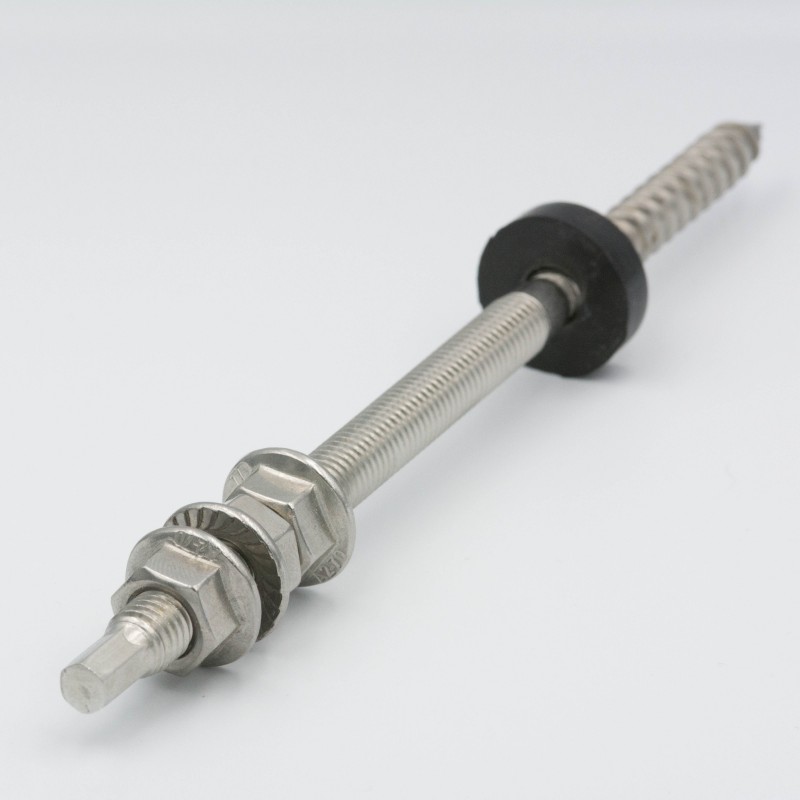 Stalowy nierdzewny wkręt dwugwintowy / szpilka z podwójnym gwintem