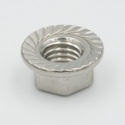 Nakrętka kołnierzowa ząbkowana M8 do fotowoltaiki nierdzewna A2