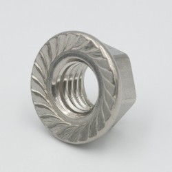 Nakrętka kołnierzowa ząbkowana M8 do fotowoltaiki nierdzewna A2