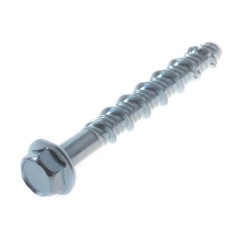 Wkręt do betonu z łbem sześciokątnym z kołnierzem ocynkowana