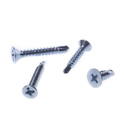 Wkręt samowiercący z łbem stożkowym do metalu, blach i stolarki pcv