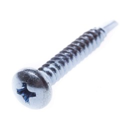 Wkręt samowiercący z łbem walcowym do metalu, blach i stolarki pcv