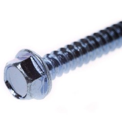 Wkręt do konstrukcji stalowych i blach z łbem sześciokątnym i wiertłem