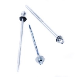 Wkręt do konstrukcji stalowych i blach z drobnym gwintem i wiertłem