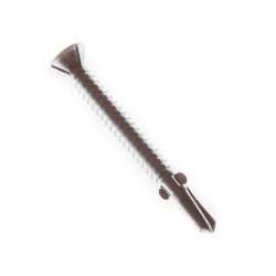 Wkręt ze skrzydełkami do mocowania drewnianych sztachet do płotu