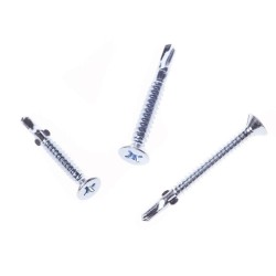 Wkręt ze skrzydełkami do mocowania drewnianych sztachet do płotu