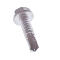 Wkręt do konstrukcji stalowych i blach z łbem sześciokątnym i wiertłem