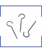 Haki z gwintem do drewna o różnych średnicach i długościach